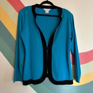 Exclusively Misook Woman’s Cardigan Jacket Knit Lightweight Stretch Size Large